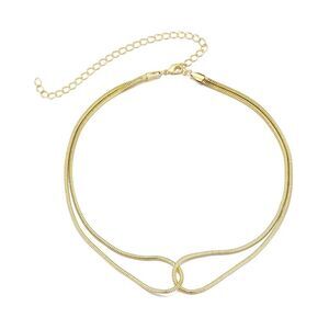 Adornia 14K Plated Interlocking Rope Chain Necklace